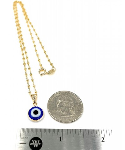 Evil Eye Pendant Necklace for Women 18K Gold Plated Chain Protection Jewelry - Blue $15.85 Necklaces