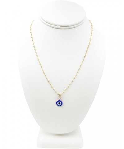 Evil Eye Pendant Necklace for Women 18K Gold Plated Chain Protection Jewelry - Blue $15.85 Necklaces