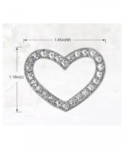 Womens Clear Crystal Rhinestone Valentine Love Heart Fashion Brooch Pin $11.39 Brooches & Pins