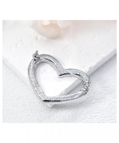 Womens Clear Crystal Rhinestone Valentine Love Heart Fashion Brooch Pin $11.39 Brooches & Pins