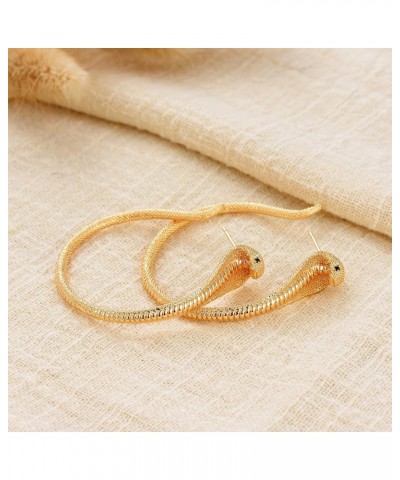 Gold Earrings for Women Snake Earrings 14K Gold Plated Boho Dainty Earrings Simple Delicate Handmade Stud Earrings Snake Shap...