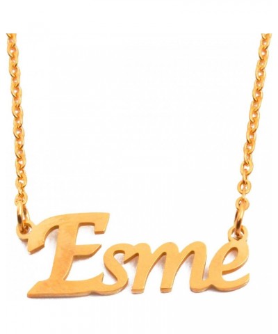 Esme Name Necklace 18ct Gold Plated Personalized Dainty Necklace - Jewelry Gift Women, Girlfriend, Mother, Sister, Friend, Gi...