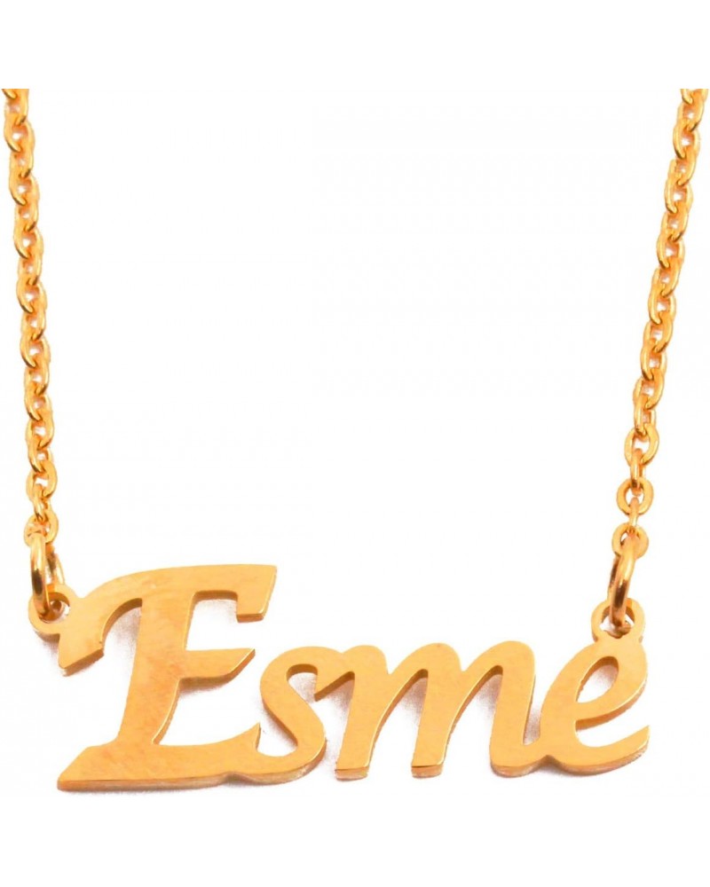 Esme Name Necklace 18ct Gold Plated Personalized Dainty Necklace - Jewelry Gift Women, Girlfriend, Mother, Sister, Friend, Gi...