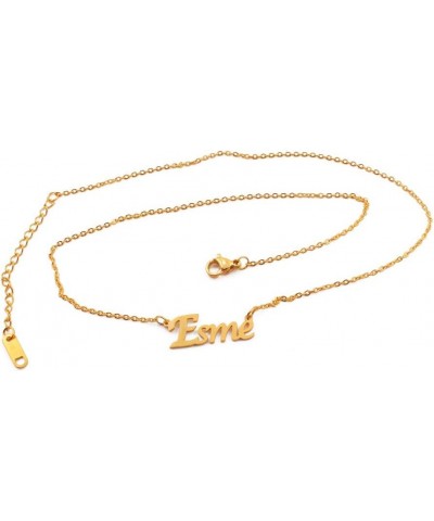 Esme Name Necklace 18ct Gold Plated Personalized Dainty Necklace - Jewelry Gift Women, Girlfriend, Mother, Sister, Friend, Gi...