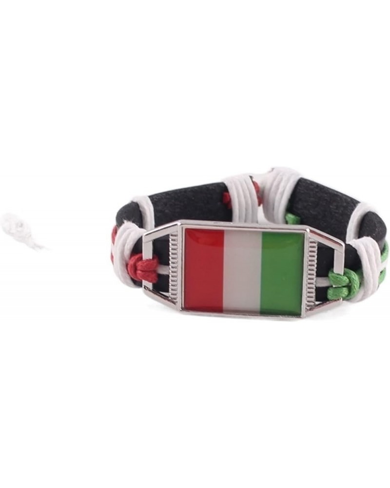 Flag Bracelet Ukraine United States Uruguay Ethiopia's Regional Flag Leather Bracelet (Color : Portugal) Italy $18.19 Bracelets