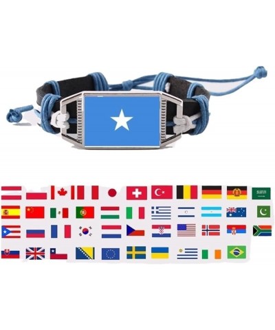 Flag Bracelet Ukraine United States Uruguay Ethiopia's Regional Flag Leather Bracelet (Color : Portugal) Italy $18.19 Bracelets