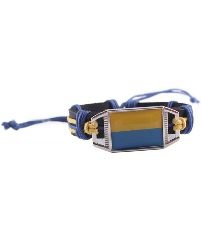 Flag Bracelet Ukraine United States Uruguay Ethiopia's Regional Flag Leather Bracelet (Color : Portugal) Italy $18.19 Bracelets