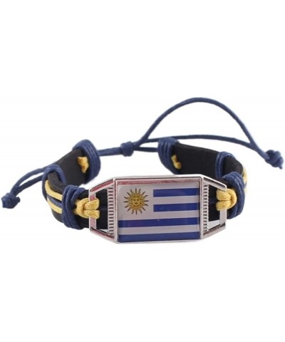 Flag Bracelet Ukraine United States Uruguay Ethiopia's Regional Flag Leather Bracelet (Color : Portugal) Italy $18.19 Bracelets