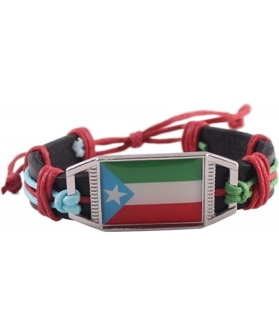 Flag Bracelet Ukraine United States Uruguay Ethiopia's Regional Flag Leather Bracelet (Color : Portugal) Italy $18.19 Bracelets