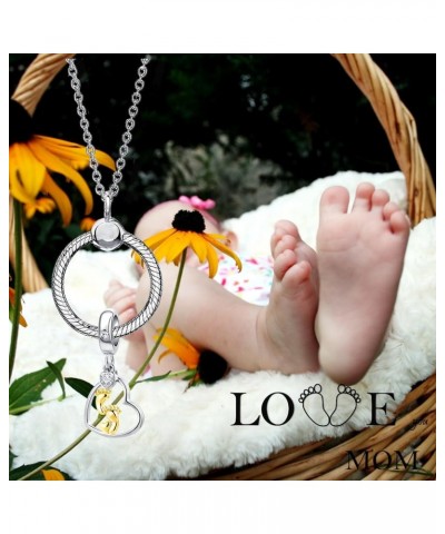 Mom Baby Footprint Grandma Best Friend Charm Crystal Bead for Pandora Bracelet Gold Baby Feet $7.64 Bracelets