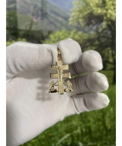 14k Yellow Gold Religious Cross of Caravaca Pendant $99.12 Pendants