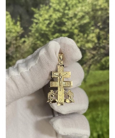 14k Yellow Gold Religious Cross of Caravaca Pendant $99.12 Pendants