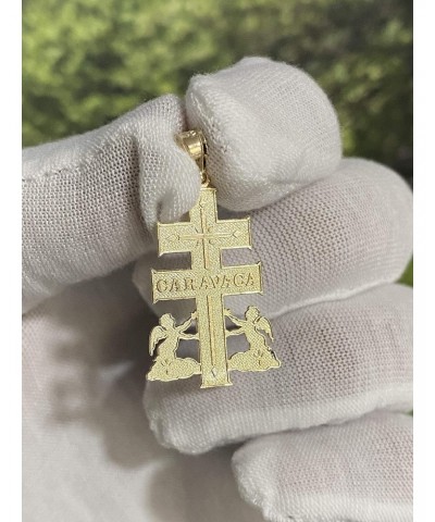 14k Yellow Gold Religious Cross of Caravaca Pendant $99.12 Pendants