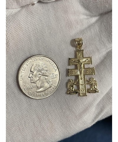 14k Yellow Gold Religious Cross of Caravaca Pendant $99.12 Pendants