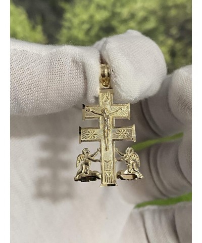 14k Yellow Gold Religious Cross of Caravaca Pendant $99.12 Pendants