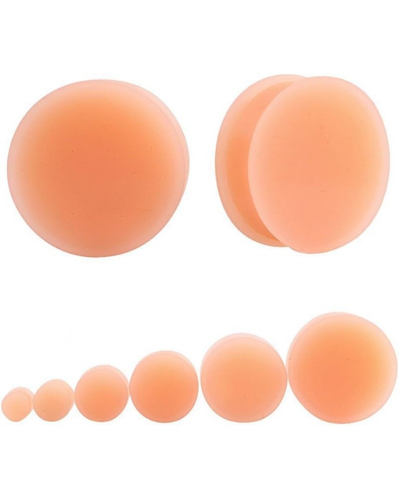 Flesh Skin Colored Ear Gauges Plugs Tunnels Expanders Stretcher Silicone Body Piercing Jewelry (Plug gauge: 20mm-3/4") $7.09 ...