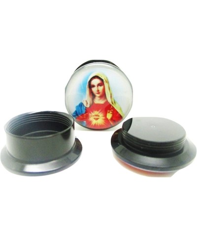 Virgin Mary Ear Plugs - Acrylic - Screw on - New *Pair* - 8 Sizes 2 Gauge (6mm) $8.09 Body Jewelry