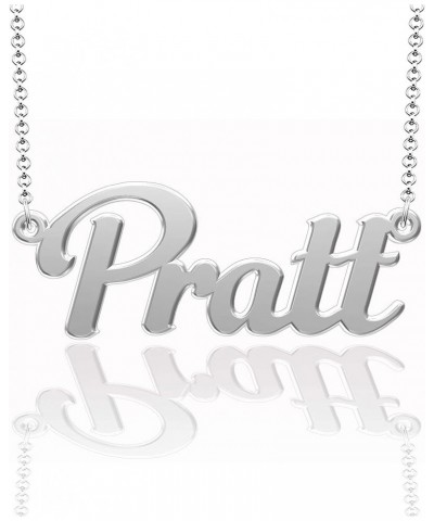 Real Silver Custom Name Necklace Personalized Nameplate Silver Pendant 925 Pratt $13.33 Necklaces