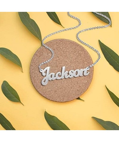 Real Silver Custom Name Necklace Personalized Nameplate Silver Pendant 925 Pratt $13.33 Necklaces