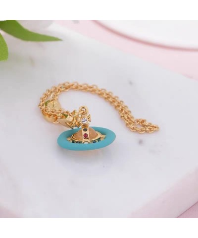 Colorful Saturn Pendant Bracelet Saturn Bracelet for Women Saturn Pendant Bracelet for Girls Punk Style Green $15.40 Bracelets