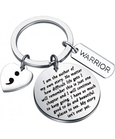 Semicolon Keychain My Story Isn't Over Yet Mental Health Awareness Jewelry Suicide Prevention Awareness Gift Author of My Sto...