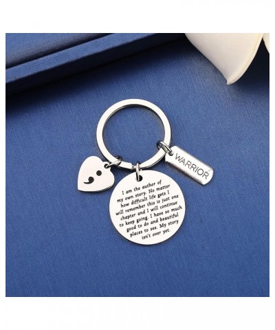 Semicolon Keychain My Story Isn't Over Yet Mental Health Awareness Jewelry Suicide Prevention Awareness Gift Author of My Sto...