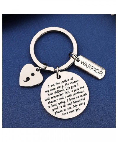 Semicolon Keychain My Story Isn't Over Yet Mental Health Awareness Jewelry Suicide Prevention Awareness Gift Author of My Sto...