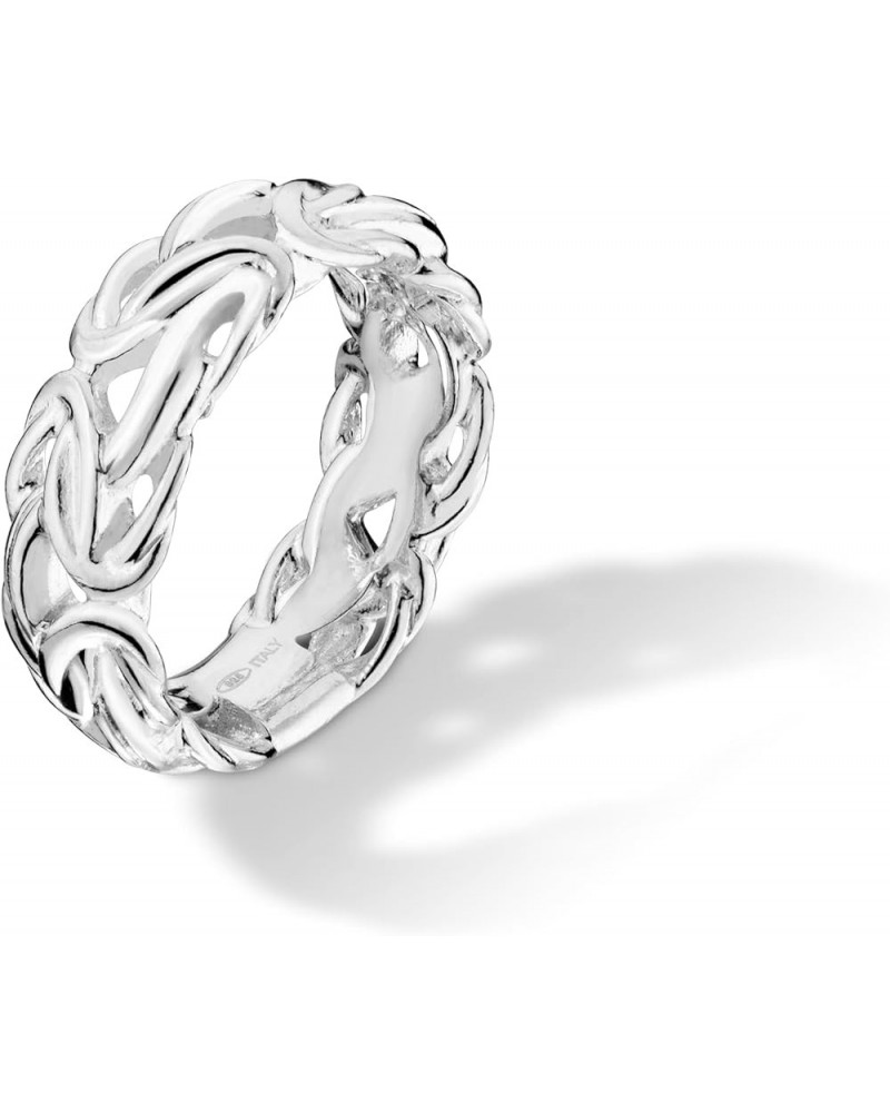 925 Sterling Silver Italian 7mm Byzantine Band Ring for Women Made in Italy 10 $19.95 Rings