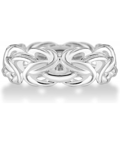 925 Sterling Silver Italian 7mm Byzantine Band Ring for Women Made in Italy 10 $19.95 Rings