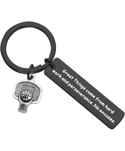 Basketball Player Gift Basketball Lover Keychain Gift For Basketball Team Basketball Black Keychain $10.25 Pendants