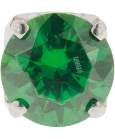 Threadless High Polish Titanium Prong-Set Faceted Gem End with 1.5mm Gem Emerald $12.08 Body Jewelry