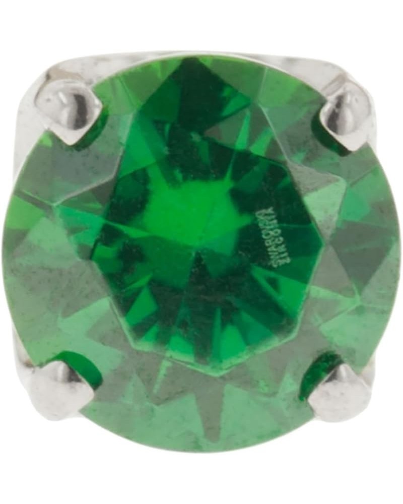 Threadless High Polish Titanium Prong-Set Faceted Gem End with 1.5mm Gem Emerald $12.08 Body Jewelry