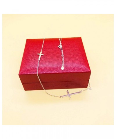 Fashion Cross 925 Sterling Silver Chain Necklace Party Mother's Birthday Gift $6.59 Necklaces