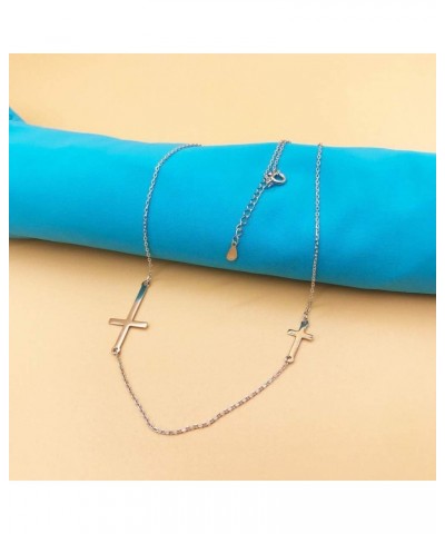 Fashion Cross 925 Sterling Silver Chain Necklace Party Mother's Birthday Gift $6.59 Necklaces