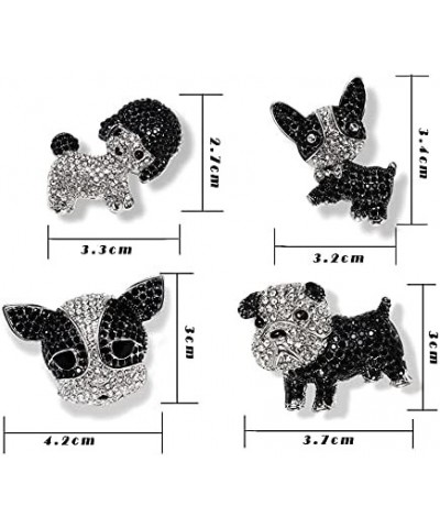 Fashion Cartoon Puppy Dog Cute Animal Black and White Dog Brooch Pin Corgi Teddy Bulldog Brooch for Women Girls dog head $6.3...