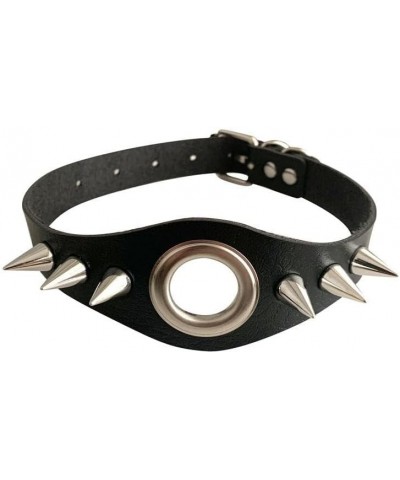 Gothic Choker Necklace, Punk Spike Leather Choker Necklace, Goth Emo Y2k Accessories for Women A-Black $7.79 Necklaces