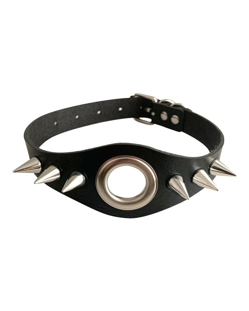 Gothic Choker Necklace, Punk Spike Leather Choker Necklace, Goth Emo Y2k Accessories for Women A-Black $7.79 Necklaces