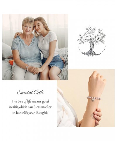 Mothers Day Gifts for Mom, Tree of life Natural Stone Bracelet Gifts for Mom Mother in Law Mother in law-Pink $9.46 Bracelets