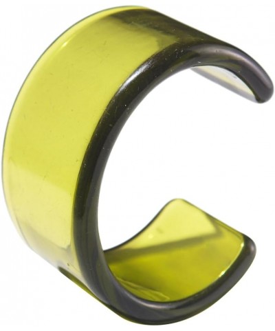 Acrylic Colorful Resin Geometric Simple Open Bracelet Transparent Wide Cuff Bangle (38MM)Green $7.13 Bracelets