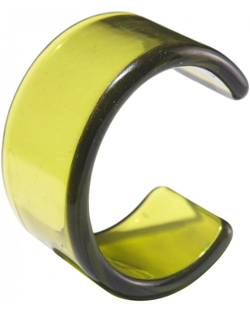 Acrylic Colorful Resin Geometric Simple Open Bracelet Transparent Wide Cuff Bangle (38MM)Green $7.13 Bracelets