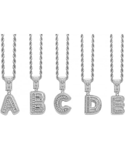 A-Z Alphabet Pendant 18k Gold or Platinum-Plated Monogram Pendant Monogram Jewelry Silver-C $21.41 Necklaces