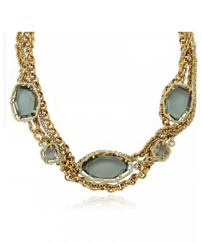 Sliced Glass CZ & Sliced Glass On 14k Gold-Plated Multi Strand Chain Necklace $79.40 Necklaces