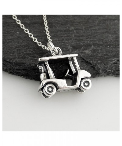 Small and Dainty 925 Sterlin Silver Sports Charm Necklaces GOLF CART $16.66 Necklaces