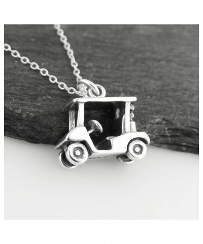 Small and Dainty 925 Sterlin Silver Sports Charm Necklaces GOLF CART $16.66 Necklaces