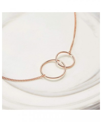 Cousins Necklace - Heartfelt Card & Jewelry Gift for Birthday, Holidays & More Interlocking Circles Rose Gold $28.49 Necklaces