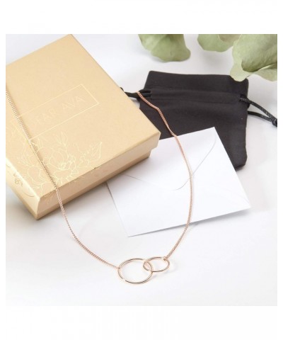 Cousins Necklace - Heartfelt Card & Jewelry Gift for Birthday, Holidays & More Interlocking Circles Rose Gold $28.49 Necklaces