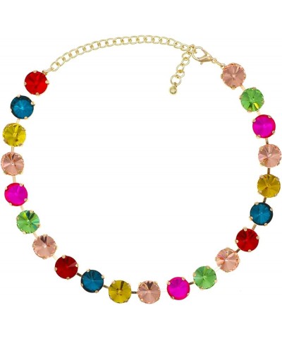 iSPECIALMulticolored Crystal rihinestone Necklace for Women, Celestial Harmony Enchanting Crystal Choker for Women Sparkling ...