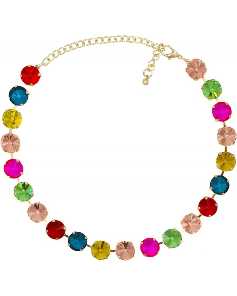 iSPECIALMulticolored Crystal rihinestone Necklace for Women, Celestial Harmony Enchanting Crystal Choker for Women Sparkling ...