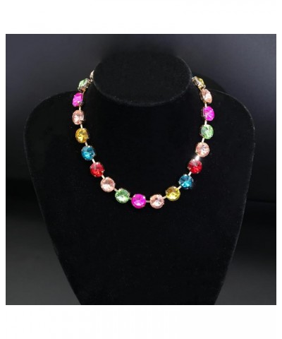 iSPECIALMulticolored Crystal rihinestone Necklace for Women, Celestial Harmony Enchanting Crystal Choker for Women Sparkling ...