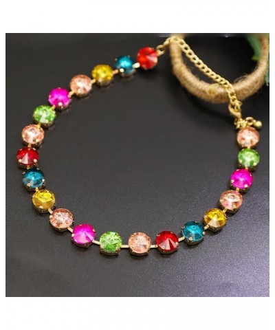 iSPECIALMulticolored Crystal rihinestone Necklace for Women, Celestial Harmony Enchanting Crystal Choker for Women Sparkling ...